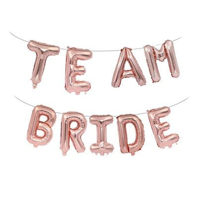 Μπαλόνι ροζ χρυσό Τeam Bride αξεσουάρ μπάτσελορ