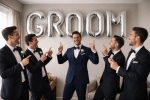 Τεράστια ασημί μπαλόνια Groom (5 τεμ)