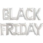 Ασημί Mini Shape Μπαλόνια BLACK FRIDAY (11 τεμ)