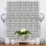 Ασημί Μπαλόνι foil για Backdrop