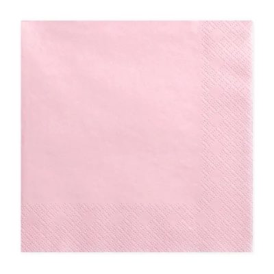 Χαρτοπετσέτες πάρτυ Ροζ απαλό 20 τεμ