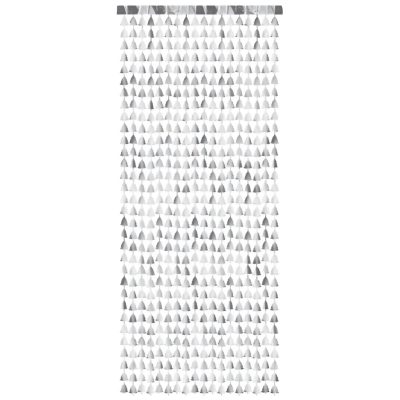 Διακοσμητική Κουρτίνα με ασημί Χριστουγεννιάτικα Δέντρα