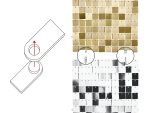 Διακοσμητικό πάνελ Backdrop με τετράγωνα – Ασημί Shimmer