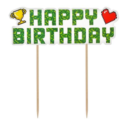 Διακοσμητικό τούρτας Happy Birthday - Gamer