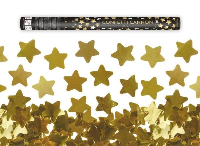 Κανονάκι κομφετί Χρυσά Αστέρια