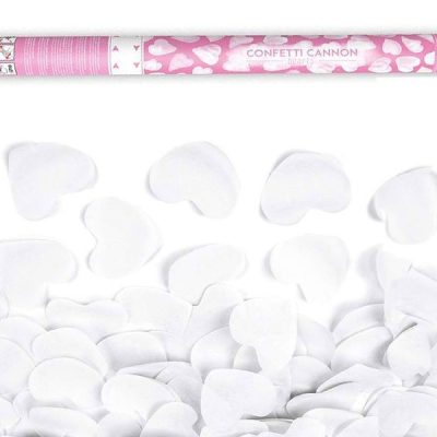 Κανονάκι με λευκό κομφετί Καρδιές