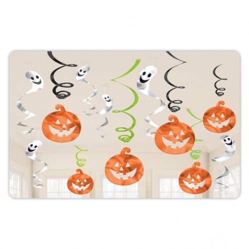Κρεμαστά διακοσμητικά Halloween Κολοκύθες & Φαντάσματα 12 τμχ