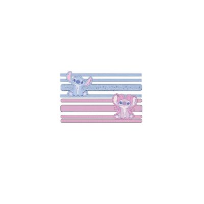 Λαστιχάκια μαλλιών λεπτά Stitch & Angel 8 τεμ
