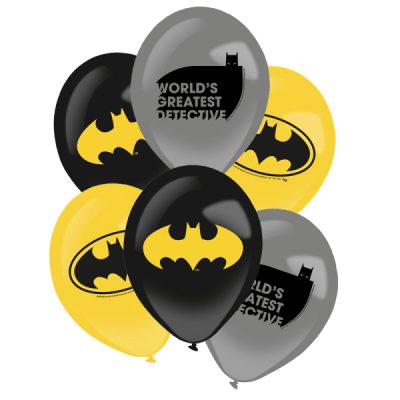 Λάτεξ Μπαλόνια Batman 6 τεμ