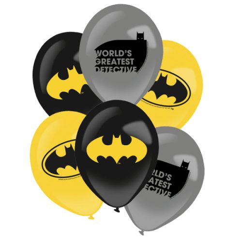 Λάτεξ Μπαλόνια Batman 6 τεμ