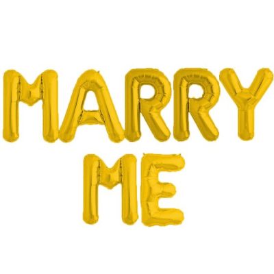 Μπαλόνι Marry Me Χρυσό (7 τεμ)