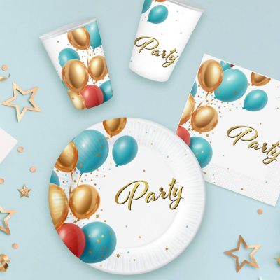 Πιάτα γλυκού Party Balloons 6 τεμ