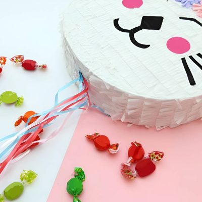 Πινιάτα Γατούλα με λουλούδια