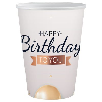 Ποτήρια Rosegold Birthday 6 τεμ