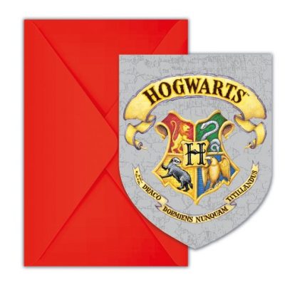 Προσκλήσεις πάρτυ Harry Potter - Οίκοι Hogwards 6 τεμ