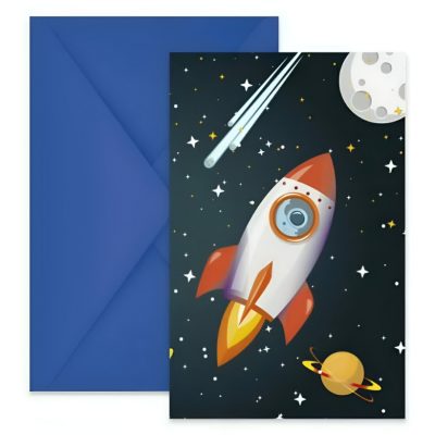 Προσκλήσεις Space Party 6 τεμ