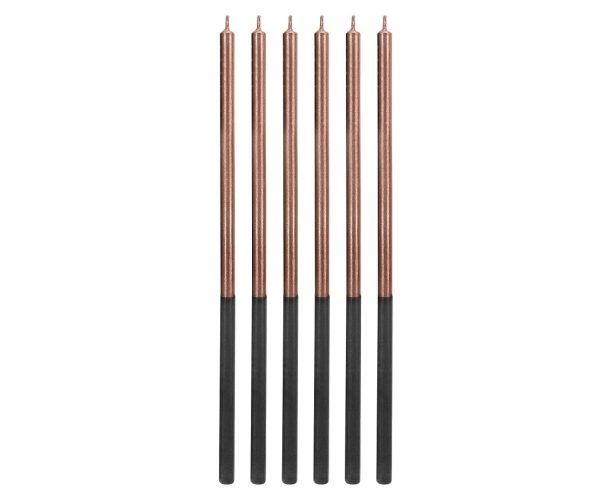 Ψηλά Κεράκια Γενεθλίων Platinum Rose Gold 6 τεμ