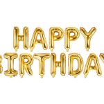 Σετ μπαλονιών Happy Birthday Χρυσό 13 τεμ