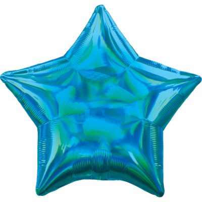 18″ Μπαλόνι Αστέρι μπλε Holographic