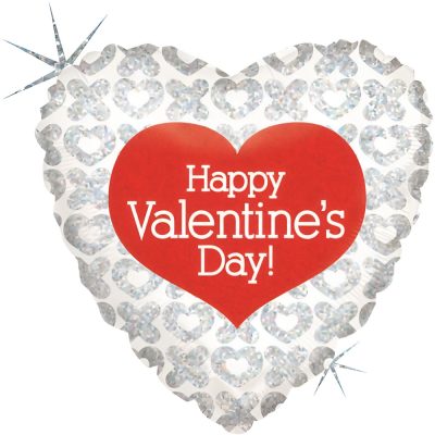 18 Μπαλόνι Καρδιά Valentine's Day Holographic