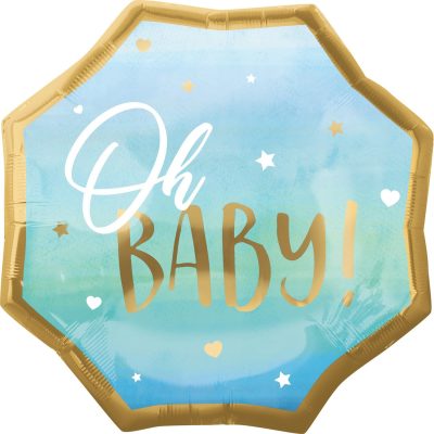 22 Μπαλόνι γέννησης Oh Baby γαλάζιο