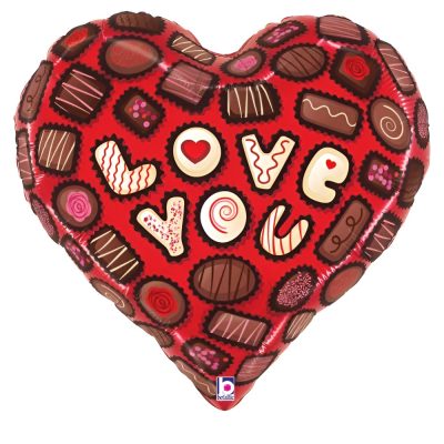 23 Μπαλόνι καρδιά Love You Chocolates