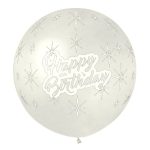 31 Μπαλόνι Τυπωμένο Happy Birthday με αστέρια
