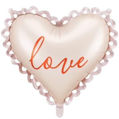 35 Μπαλόνι ροζ Καρδιά Ruffle