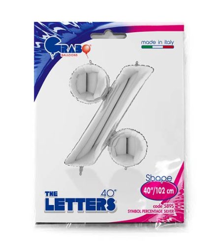 40 Μπαλόνι σύμβολο % Ασημί