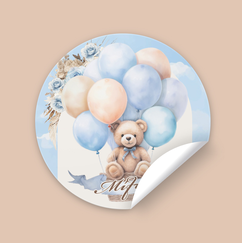 Αυτοκόλλητα με όνομα Αρκουδάκι Boho (6 τεμ) Αυτοκόλλητα με όνομα Αρκουδάκι Boho (6 τεμ)