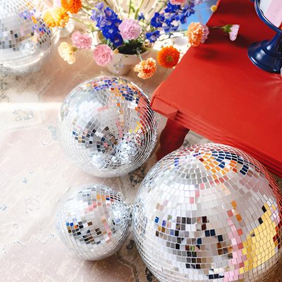 Διακοσμητική Μπάλα Disco Ασημί