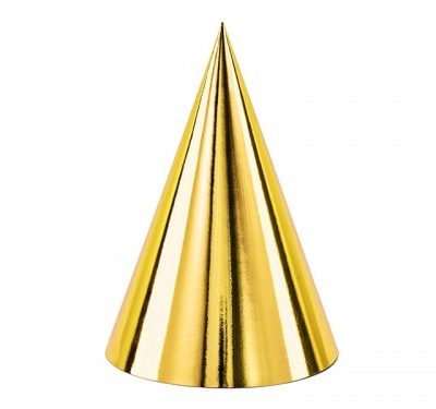 Καπελάκια πάρτυ Χρυσά 6 τεμ