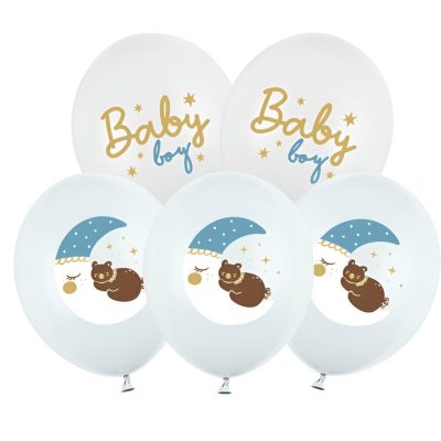 Λάτεξ μπαλόνια Baby Boy αρκουδάκι 6 τεμ