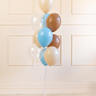 Λάτεξ μπαλόνια Γαλάζια-Καφέ 10 τεμ