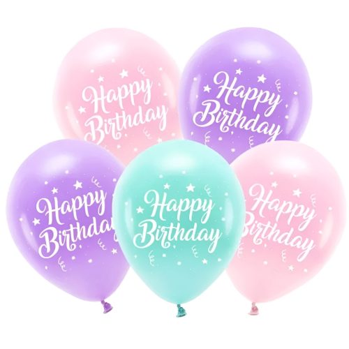 Λάτεξ μπαλόνια Γενεθλίων Λεβάντα Mix 5 τεμ