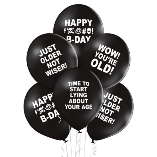Λάτεξ μπαλόνια Grumpy Birthday 6 τεμ