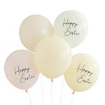 Λάτεξ μπαλόνια παστέλ Happy Easter 5 τεμ