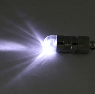 LED λευκό φωτάκι ψείρα με μπαταρία