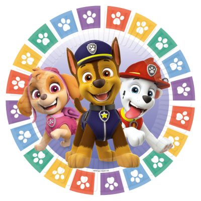 Πιάτα γλυκού Paw Patrol πατουσάκια 8 τεμ