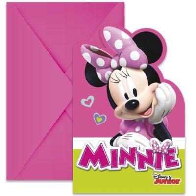 Προσκλήσεις πάρτυ Minnie Happy Helpers 6 τεμ