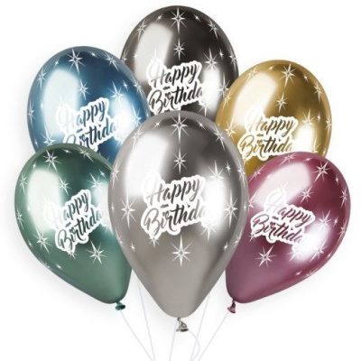 13 Μπαλόνια Happy Birthday shiny 25 τεμ