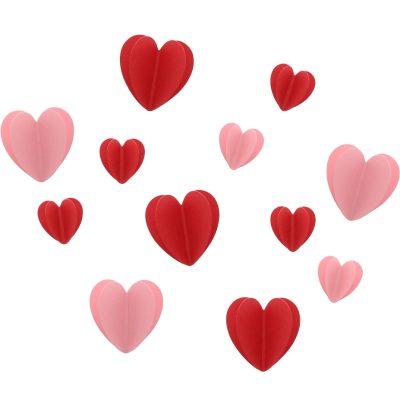 Αυτοκόλλητα 3D Καρδιές  Love is in the air 12 τεμ