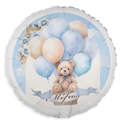 Μπαλόνι Foil Στρογγυλό Tυπωμένο - Αρκουδάκι Boho