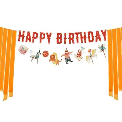 Διακοσμητικό Μπάνερ Τσίρκο Happy Birthday 275εκ.