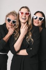 Γυαλιά Καρδιά με πέρλες λευκά