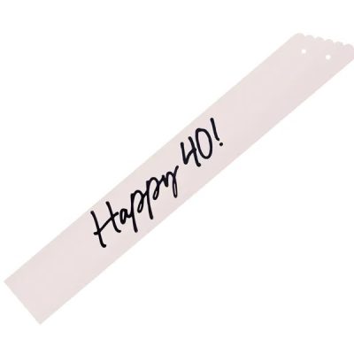 Κορδέλα Happy 40 κρεμ