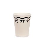 Κρεμ ποτήρια Μαύροι Φιόγκοι 6 τεμ