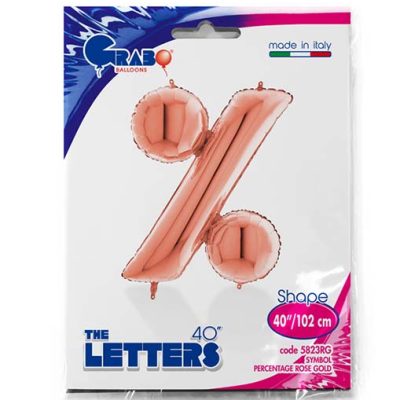 Μπαλόνι σύμβολο “%” rosegold 40″