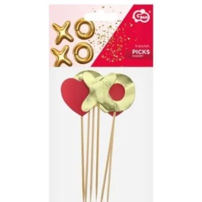 Οδοντογλυφίδες τούρτας  ΧοΧο 6 τεμ