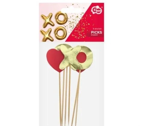 Οδοντογλυφίδες τούρτας  ΧοΧο 6 τεμ